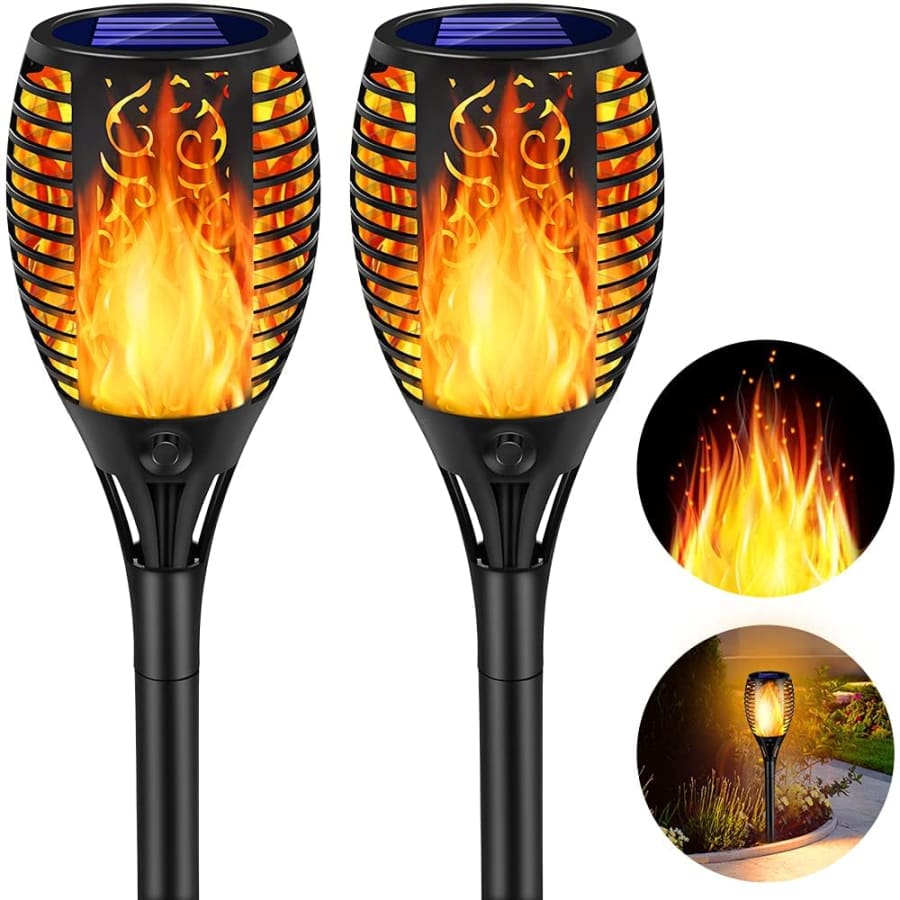 Arrinew LED Solar Torch Light 2-Pack for $15 w/ Prime