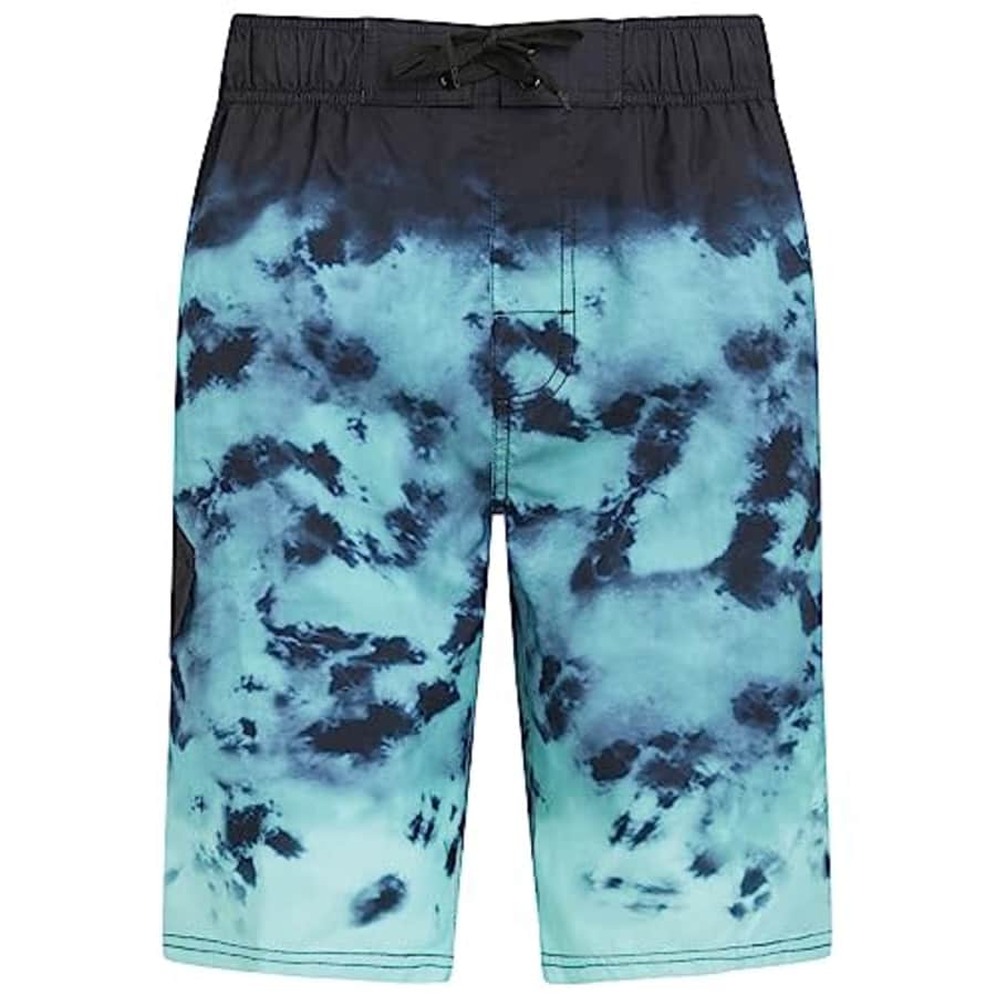 Kanu Surf Men's Standard Bellaire Swim Trunks (Regular & Extended Sizes), Vibration Black/Blue for $16