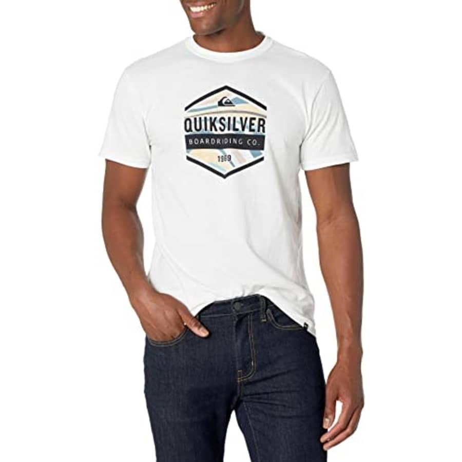Quiksilver Men's Mix Master Short Sleeve Tee Shirt, White, XX-Large for $21