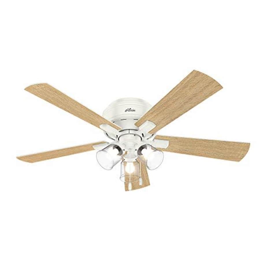 Hunter Fan Hunter Crestfield Indoor Low Profile Ceiling Fan with LED Light and Pull Chain Control, 52", Fresh for $162 Hunter Fan Hunter Crestfield Indoor Low Profile Ceiling Fan with LED Light and Pull Chain Control, 52", Fresh for $162