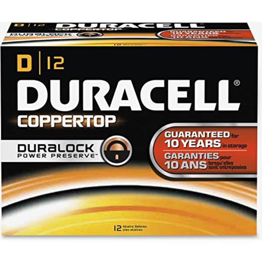 DUR01301 - Duracell CopperTop D Batteries for $32