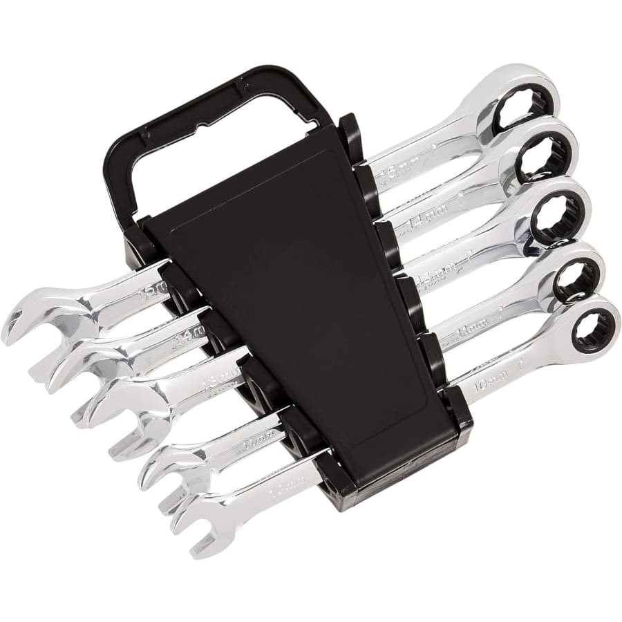 Amazon Basics Metric 5-Piece Ratcheting Wrench Set for $12 Amazon Basics Metric 5-Piece Ratcheting Wrench Set for $12