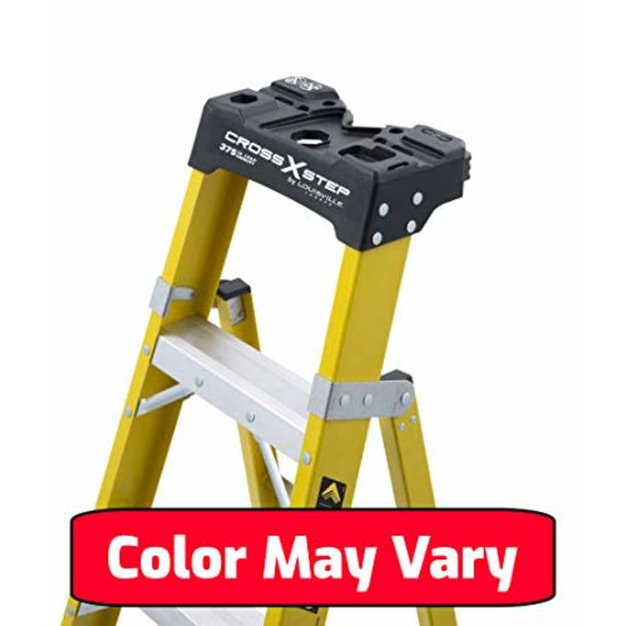 Louisville Ladder 8 ft FXS1408HD 2-in-1 Duty Rating Shelf Fiberglass Cross Step Ladder 375 lb Type for $226