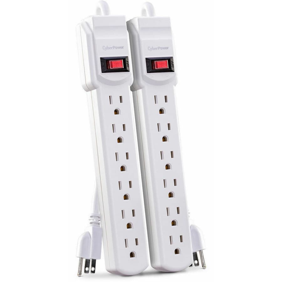 CyberPower 6-Outlet Power Strip 2-Pack for $8 CyberPower 6-Outlet Power Strip 2-Pack for $8