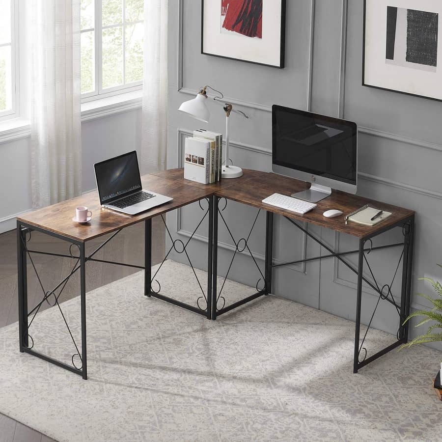 Vecelo L-Shaped Corner Desk for $69 Vecelo L-Shaped Corner Desk for $69