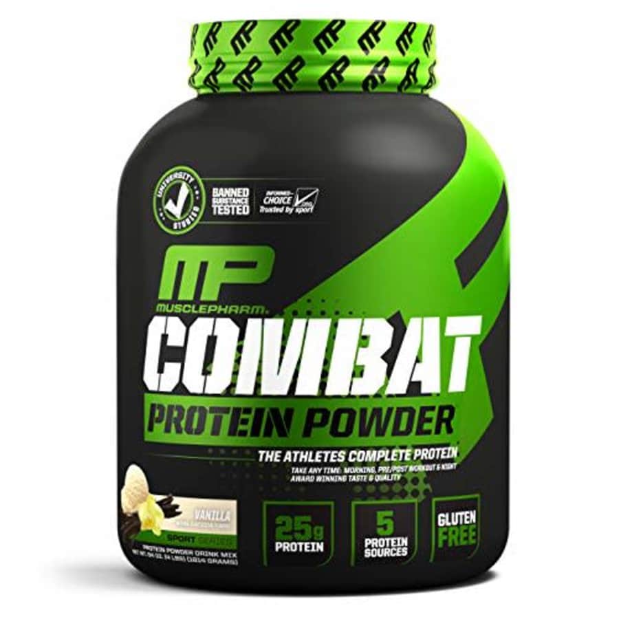 Muscle Pharm MusclePharm Combat Protein Powder, 5 Protein Blend, Vanilla, 4 Pounds for $58 Muscle Pharm MusclePharm Combat Protein Powder, 5 Protein Blend, Vanilla, 4 Pounds for $58