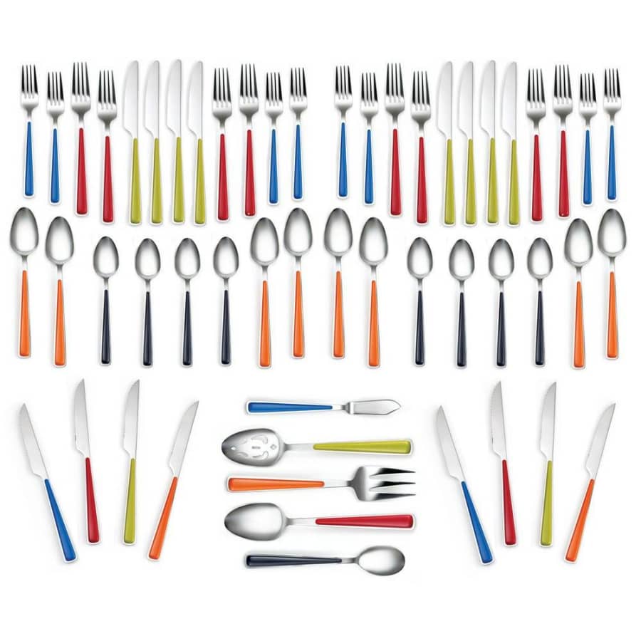 Fiesta Merengue 53-Piece Flatware Set w/ Steak Knives for $70