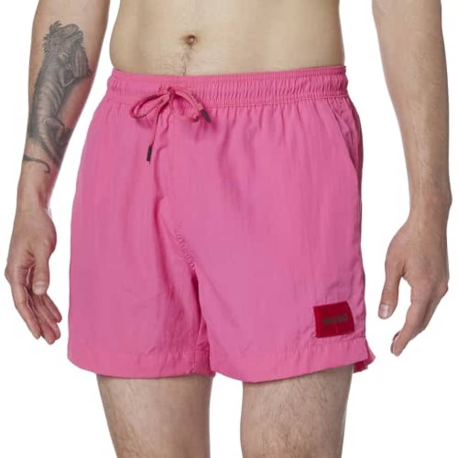 HUGO Square Logo Swim Trunk for $19