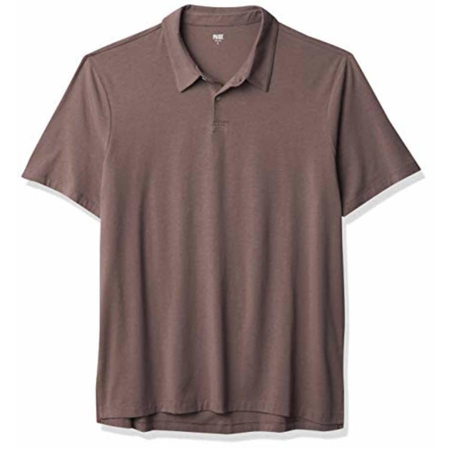 PAIGE Men's Burke Polo TEE Shirt, Smoked Wine, XXL for $67