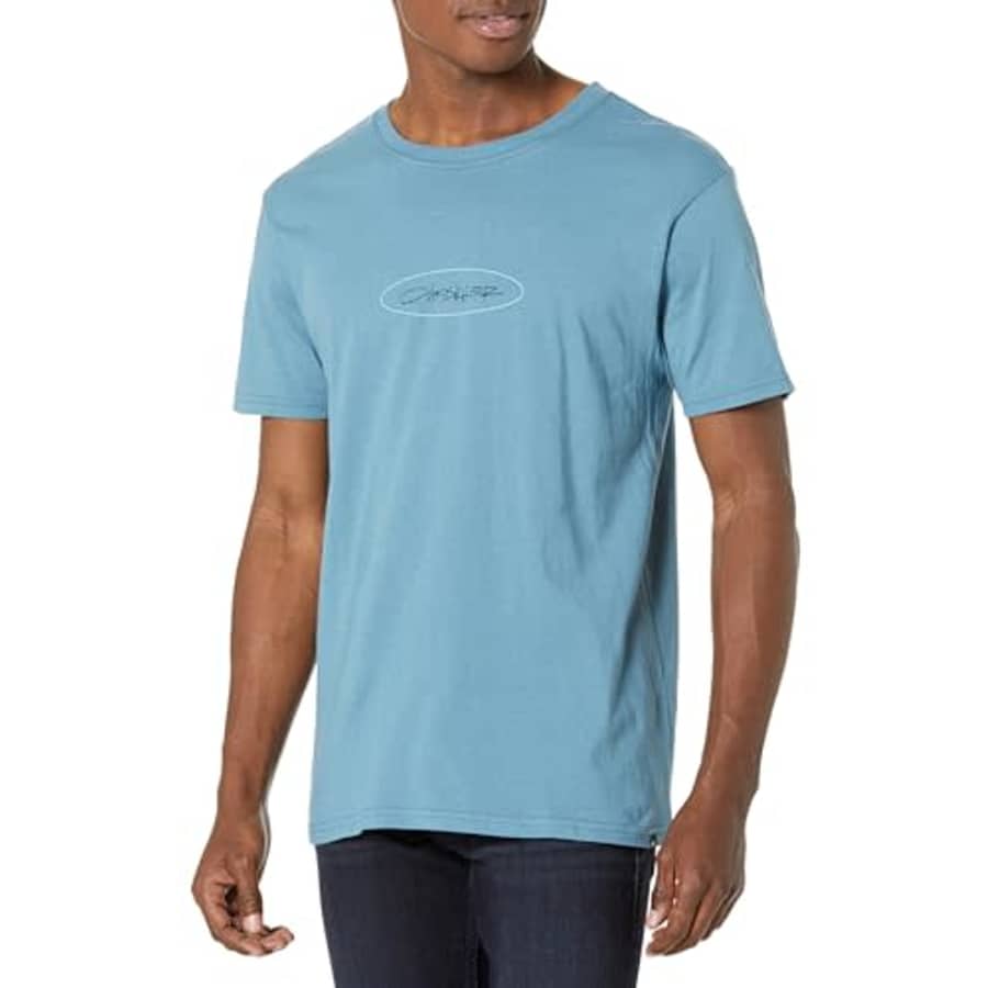Quiksilver Men's Level Up Tee Shirt, Aegean Blue 234, Small for $12