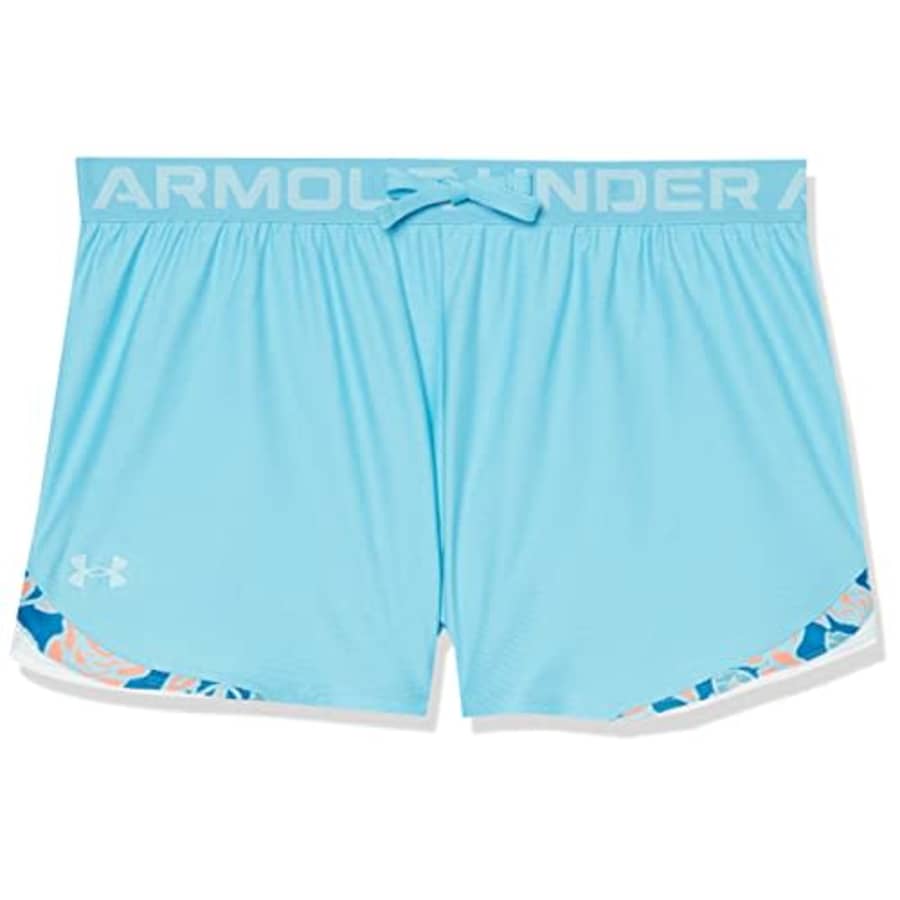 Under Armour Girls' Play Up Tri Color Shorts, Fresco Blue (481)/Electro Pink, Youth X-Large for $13 Under Armour Girls' Play Up Tri Color Shorts, Fresco Blue (481)/Electro Pink, Youth X-Large for $13