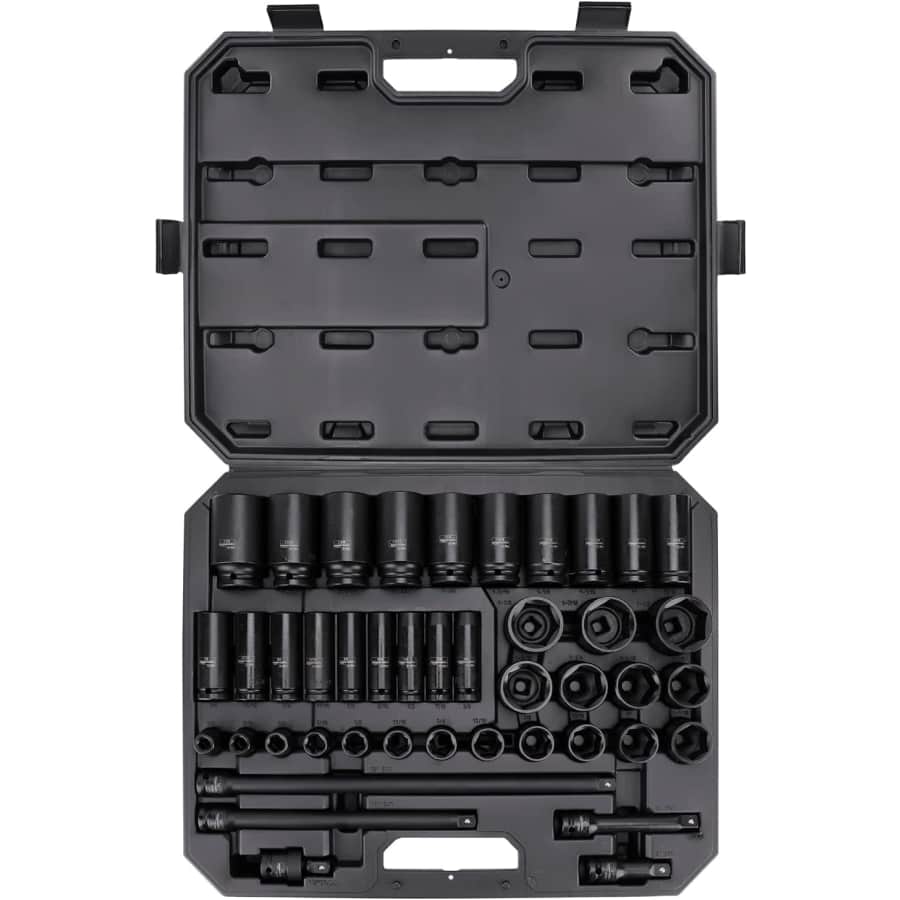 Amazon Basics 43-Piece 1/2" Impact Socket Set for $117 w/ Prime Amazon Basics 43-Piece 1/2" Impact Socket Set for $117 w/ Prime