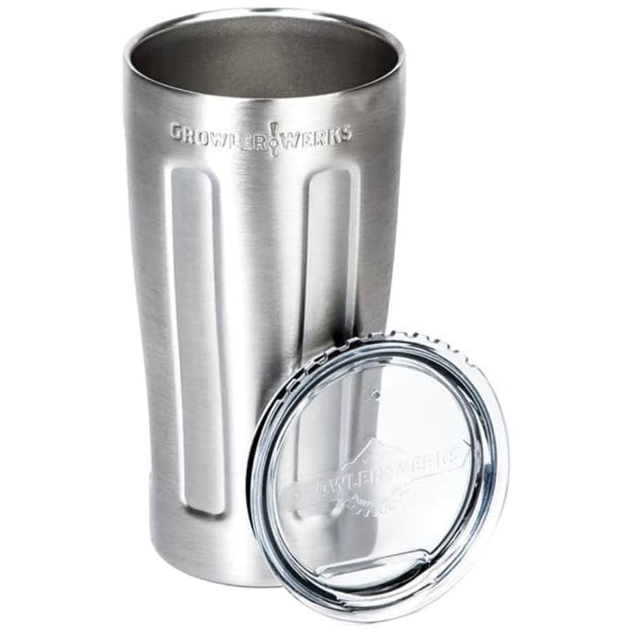GrowlerWerks uPint Vacuum Insulated Beer Pint Tumbler for $16
