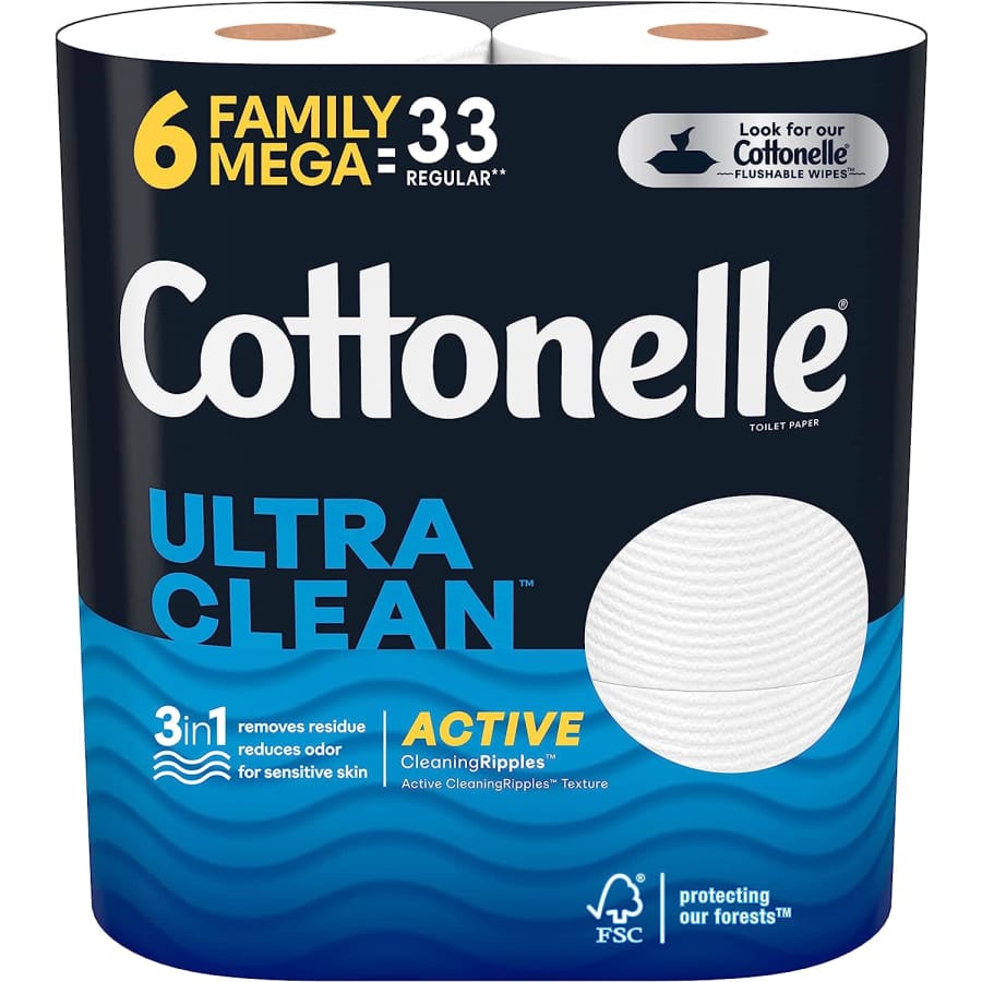 Cottonelle Ultra Clean Family Mega Roll Toilet Paper 6-Pack for $7.67 w/ Prime Cottonelle Ultra Clean Family Mega Roll Toilet Paper 6-Pack for $7.67 w/ Prime