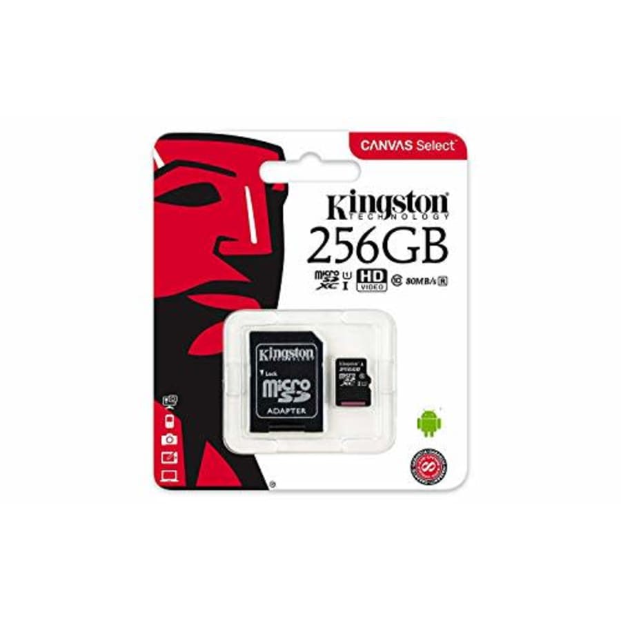 Kingston 256GB SDXC Micro Canvas Select Memory Card and Adapter Works with Samsung Galaxy A50, A40, for $27