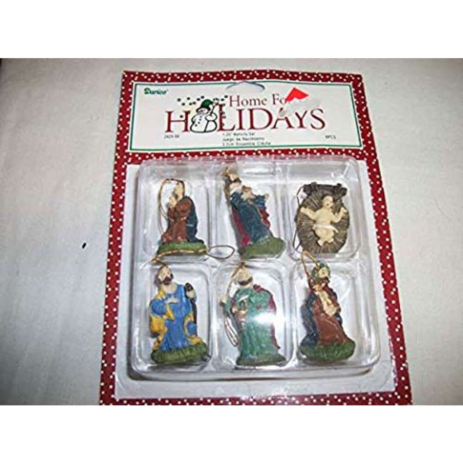 Darice 2420-58 Painted Resin Hanging Ultra Miniature Holiday Nativity Ornaments Party Supplies, for $25 Darice 2420-58 Painted Resin Hanging Ultra Miniature Holiday Nativity Ornaments Party Supplies, for $25
