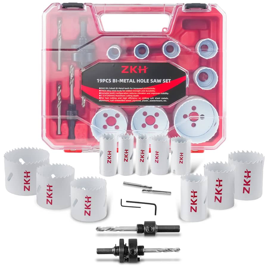 ZKH 19-Piece Hole Saw Kit for $24 ZKH 19-Piece Hole Saw Kit for $24
