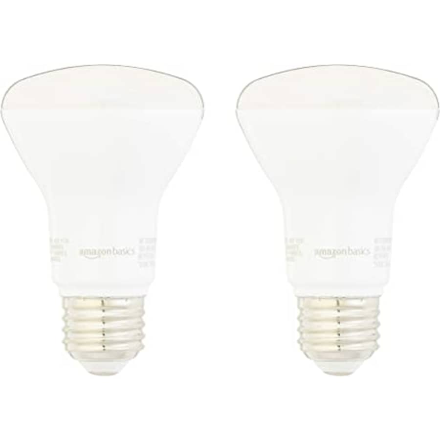 Amazon Basics 50W Equivalent R20 LED Light Bulb 2-Pack for $2