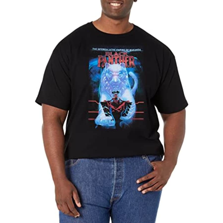 Marvel Big & Tall Classic Black Panther Men's Tops Short Sleeve Tee Shirt, X-Large for $8 Marvel Big & Tall Classic Black Panther Men's Tops Short Sleeve Tee Shirt, X-Large for $8