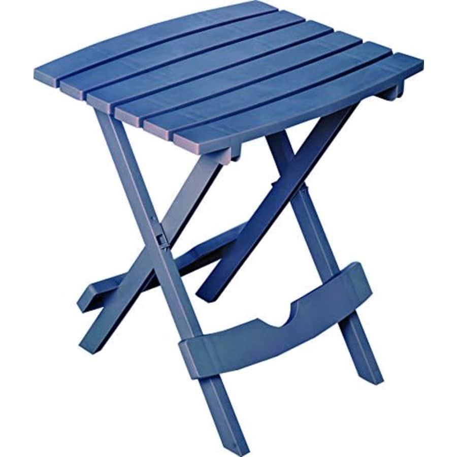 Adams Manufacturing Adams Mfg 8500-94-3936 Patio Side Table, Quik Fold, Resin, Bluestone - Quantity 4 for $94