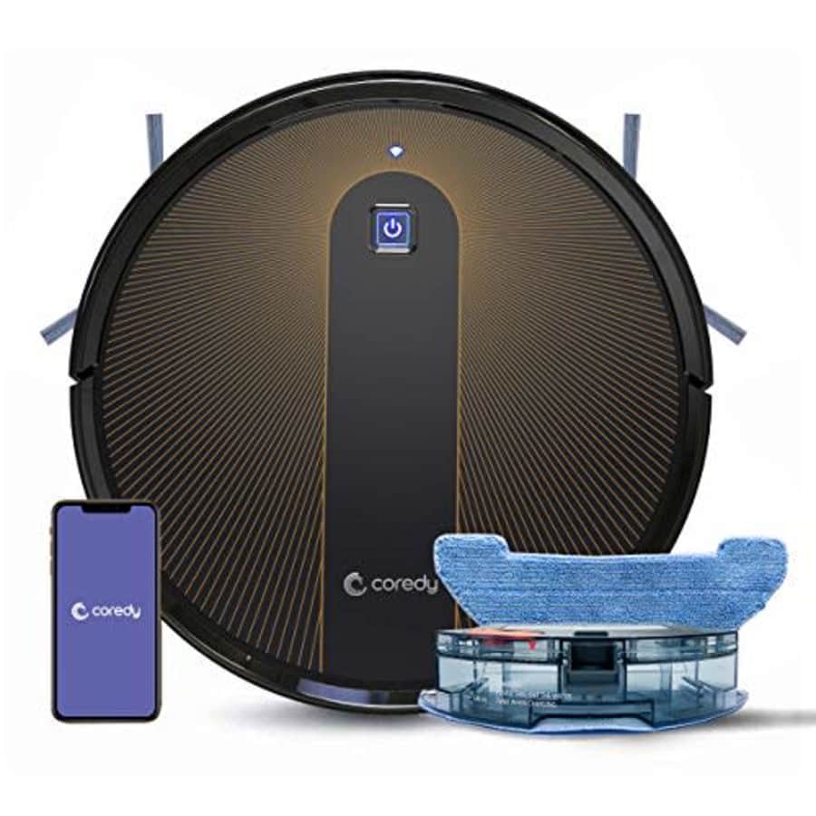 Coredy R750 Robot Vacuum Cleaner, Compatible with Alexa, Mopping System, Boost Intellect, Virtual for $119 Coredy R750 Robot Vacuum Cleaner, Compatible with Alexa, Mopping System, Boost Intellect, Virtual for $119