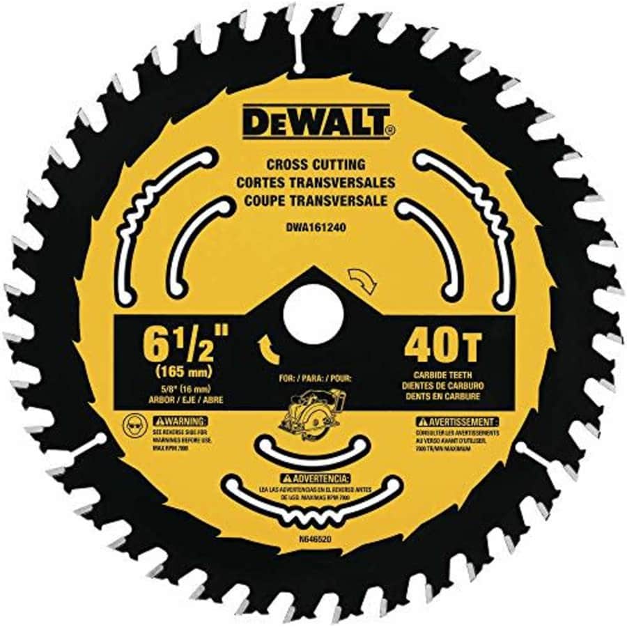 DeWalt 6.5" DWA161240 Circular Saw Blade for $12 DeWalt 6.5" DWA161240 Circular Saw Blade for $12