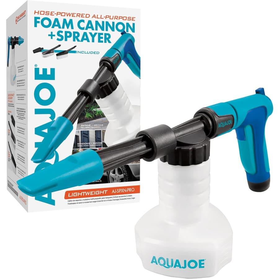 Aqua Joe 2-in-1 Garden Hose-Powered Foam Cannon Spray Gun Kit for $19 Aqua Joe 2-in-1 Garden Hose-Powered Foam Cannon Spray Gun Kit for $19
