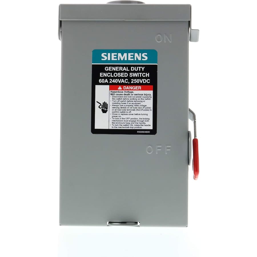 Siemens General Duty Enclosed Switch for $75