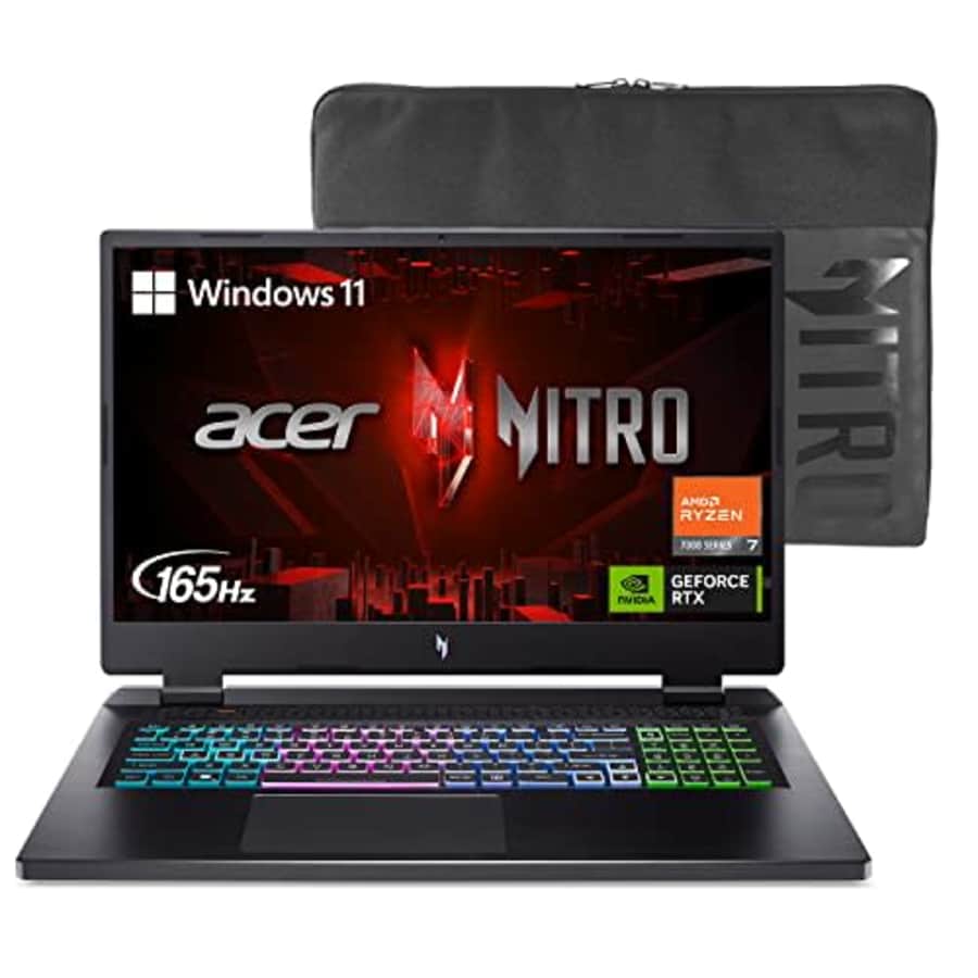 acer Nitro 17 Gaming Laptop | AMD Ryzen 7 7840HS Octa-Core CPU | NVIDIA GeForce RTX 4060 Laptop GPU for $1,515 acer Nitro 17 Gaming Laptop | AMD Ryzen 7 7840HS Octa-Core CPU | NVIDIA GeForce RTX 4060 Laptop GPU for $1,515