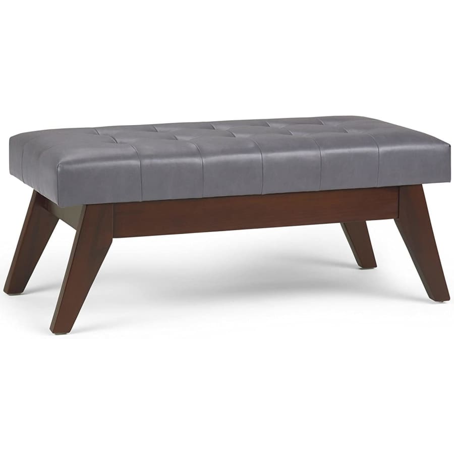 Simpli Home Draper 40" Mid-Century Modern Solid Wood Ottoman Bench for $130 Simpli Home Draper 40" Mid-Century Modern Solid Wood Ottoman Bench for $130