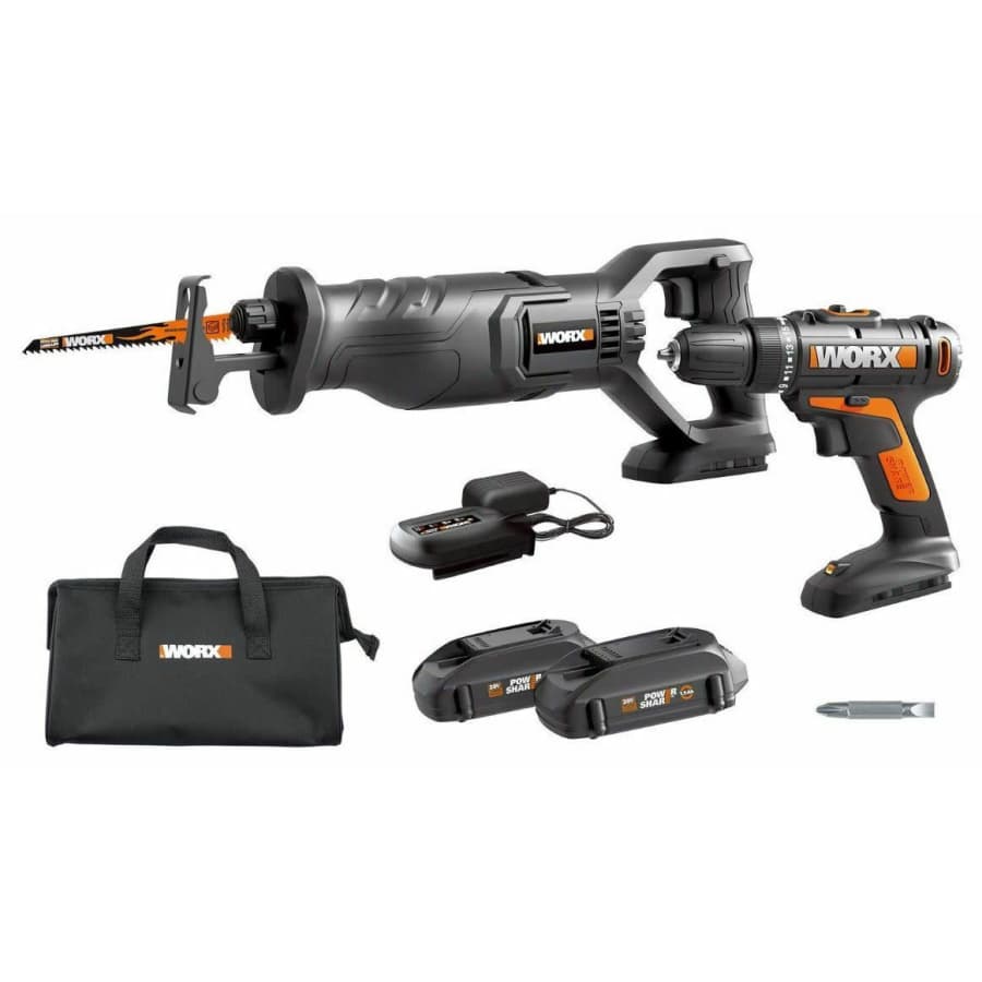 Worx 20V Cordless Drill Driver & Reciprocating Saw Kit for $75 Worx 20V Cordless Drill Driver & Reciprocating Saw Kit for $75