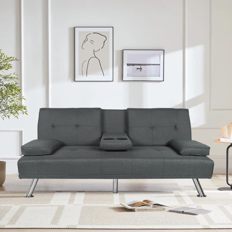 Modern Futon Sofa Bed for $122 Modern Futon Sofa Bed for $122