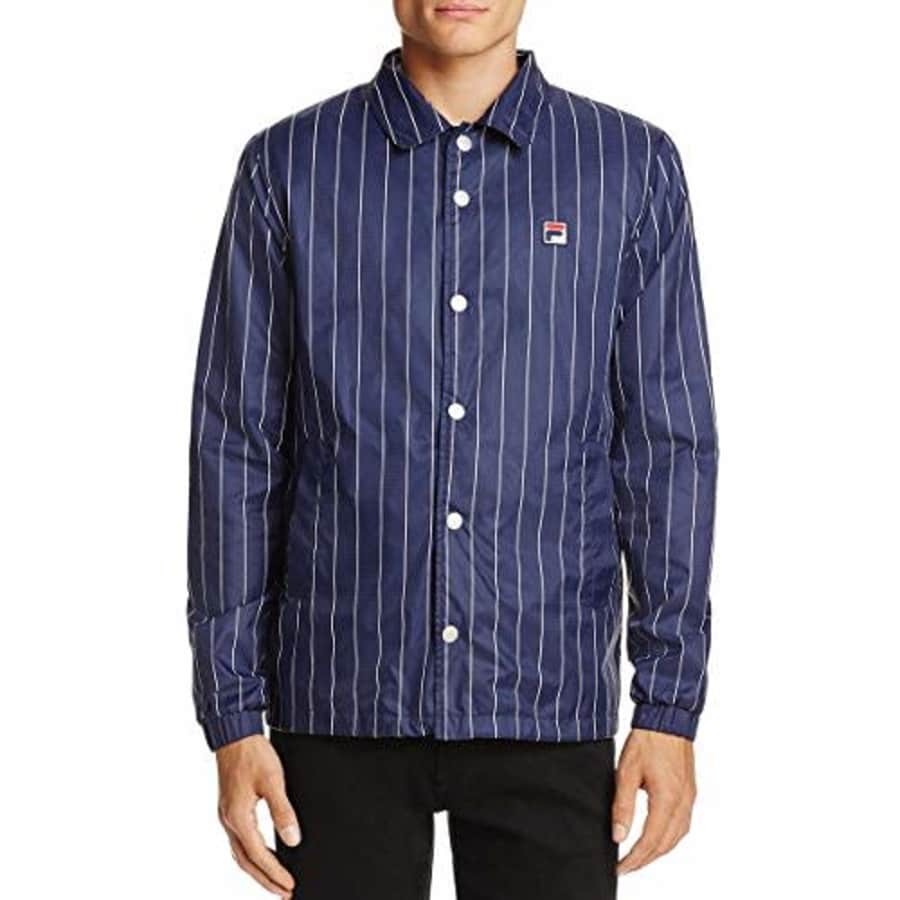 Fila Mens Austin Fitness Activewear Athletic Jacket Navy L for $65