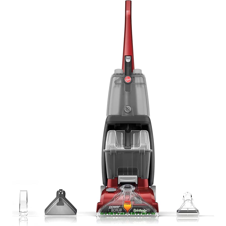 Hoover Power Scrub Deluxe Carpet Cleaner w/ Mat & Shampoo for $150 Hoover Power Scrub Deluxe Carpet Cleaner w/ Mat & Shampoo for $150