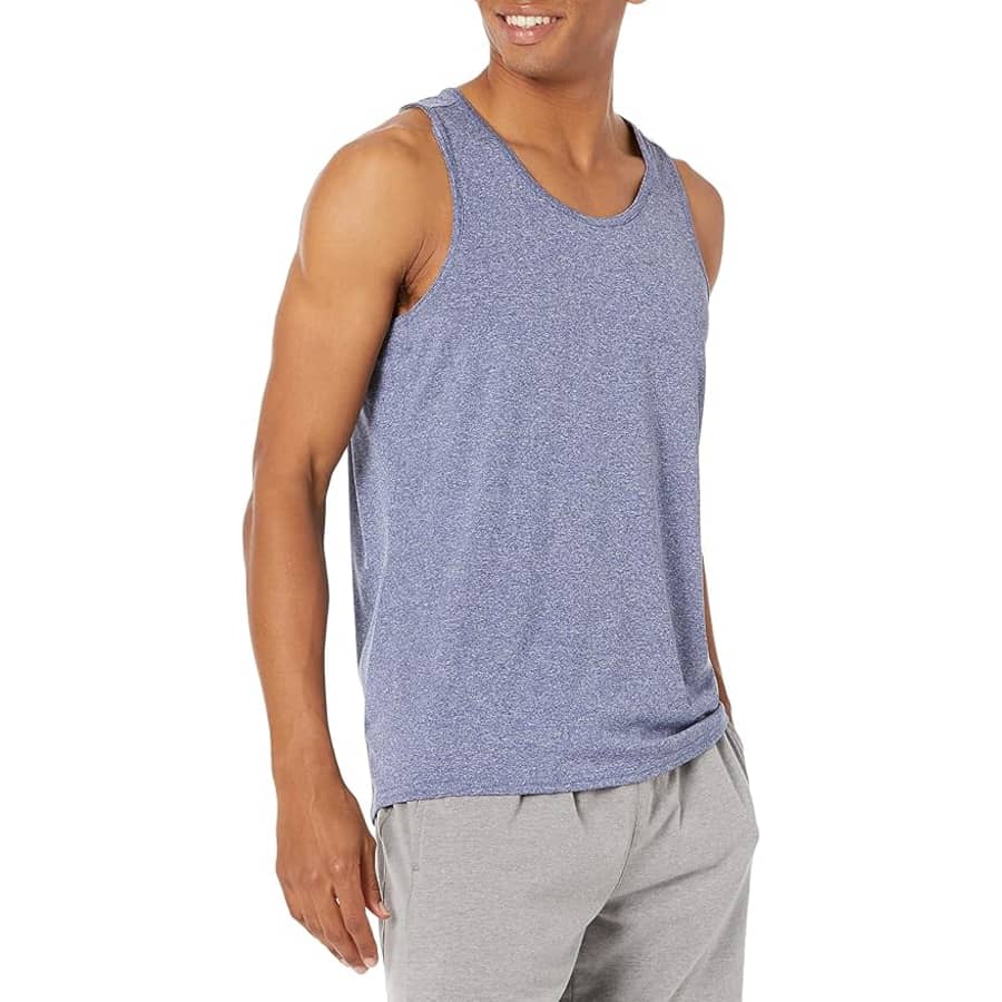 Amazon Essentials Men's Tech Stretch Tank T-Shirt for $4 Amazon Essentials Men's Tech Stretch Tank T-Shirt for $4