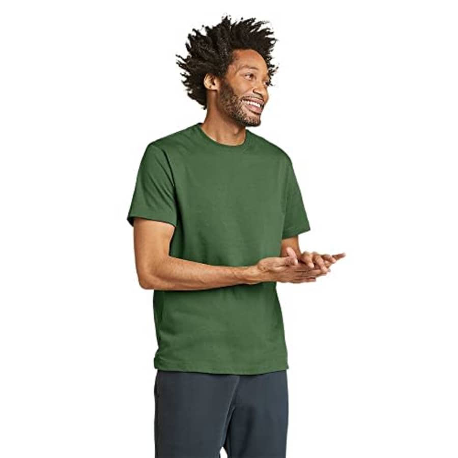 Eddie Bauer Men's Legend Wash 100% Cotton Short-Sleeve Classic T-Shirt, Irish Green, Large for $15 Eddie Bauer Men's Legend Wash 100% Cotton Short-Sleeve Classic T-Shirt, Irish Green, Large for $15