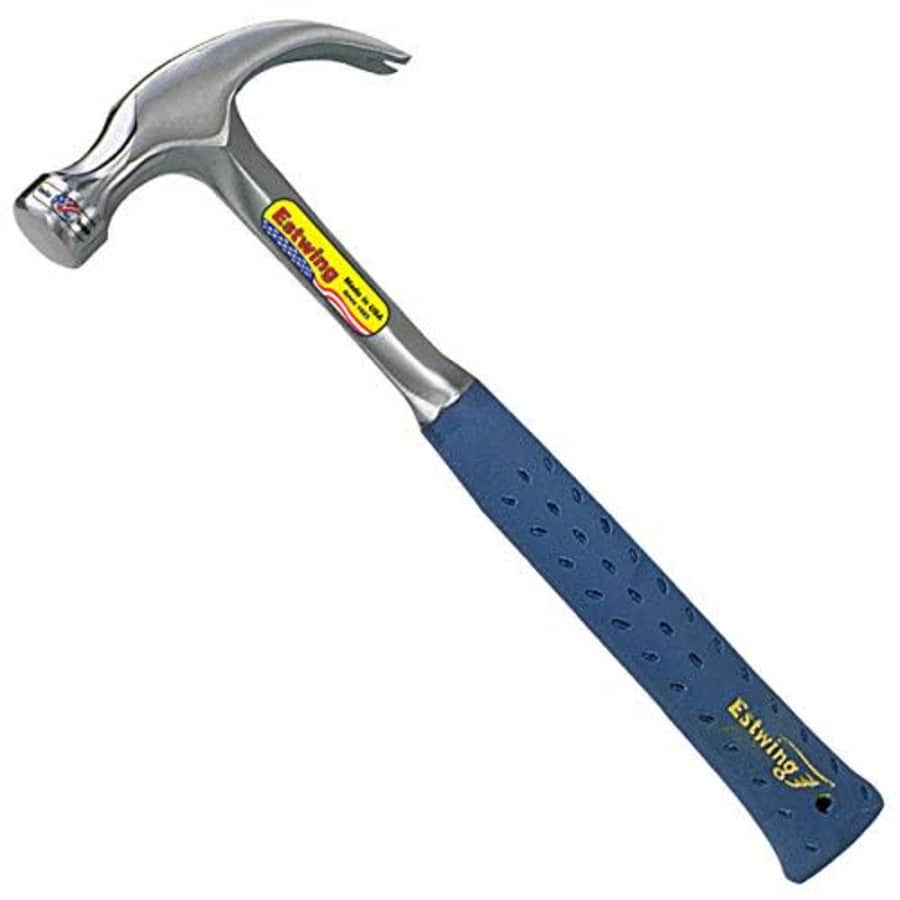 Estwing Hammer - 16 oz Curved Claw with Smooth Face & Shock Reduction Grip - E3-16C, Silver for $38 Estwing Hammer - 16 oz Curved Claw with Smooth Face & Shock Reduction Grip - E3-16C, Silver for $38