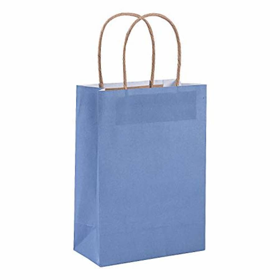 Fun Express MED DUSTY BLUE KRAFT BAG - Party Supplies - 12 Pieces for $8