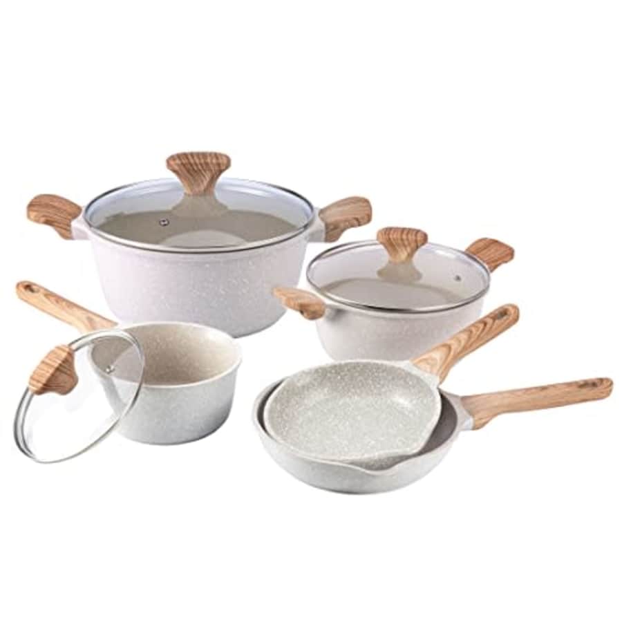 Country Kitchen Non-Stick Cast Aluminum Cookware Set - Durable Kitchen Cookware for Everyday for $80 Country Kitchen Non-Stick Cast Aluminum Cookware Set - Durable Kitchen Cookware for Everyday for $80