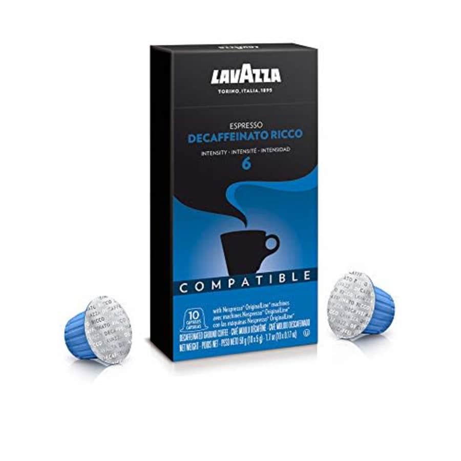 Lavazza Espresso Capsules Compatible With Nespresso - Decaffeinato Ricco Espresso Flavor - Choose for $39