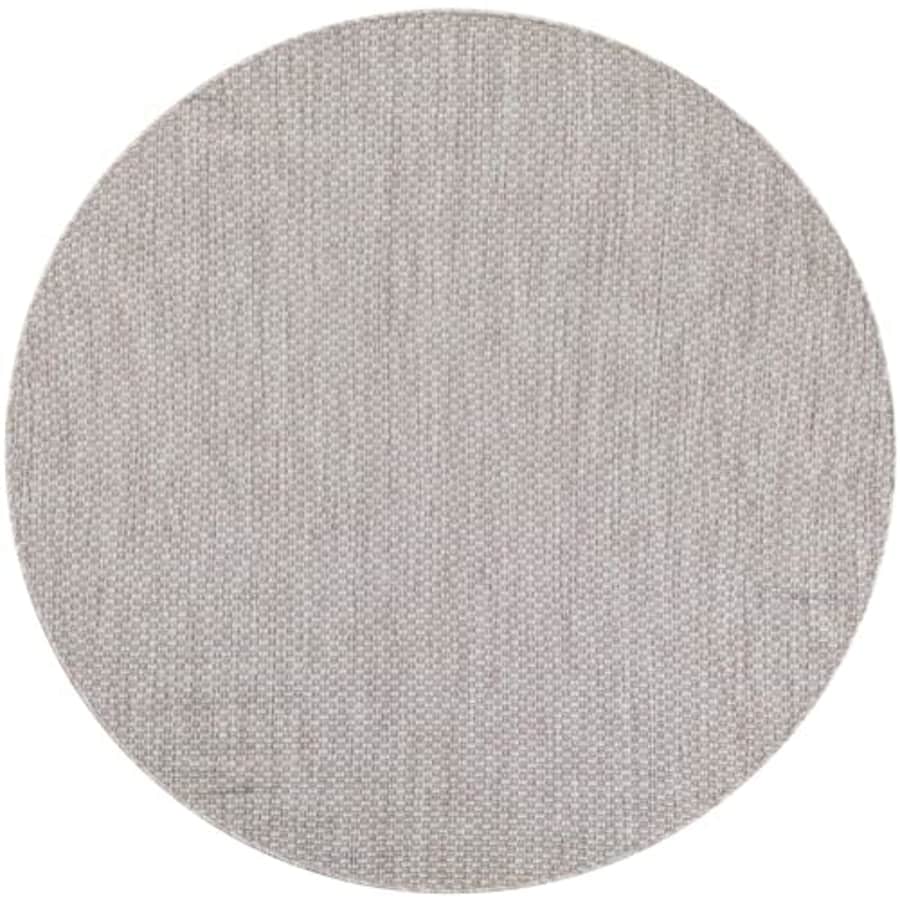 Unique Loom Outdoor Solid Collection Area Rug (5' 3" Round Beige/Ivory) for $40