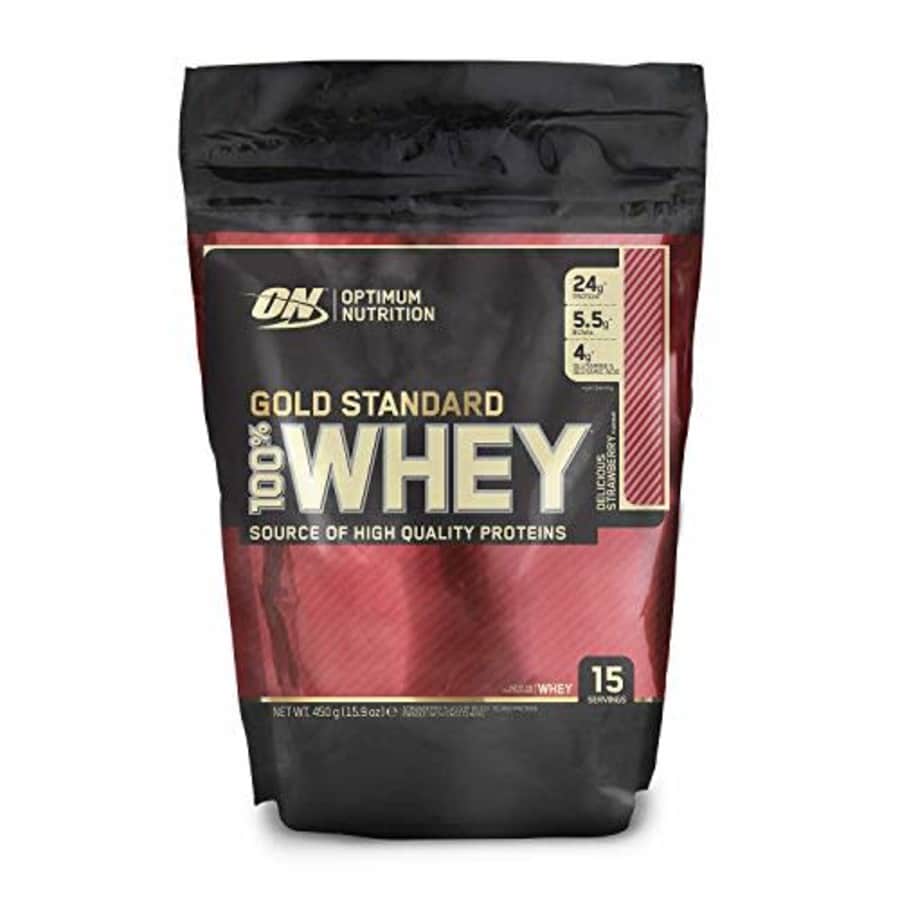 Optimum Nutrition 100% Gold Standard Whey Protein Powder Delicious Strawberry 450G for $32 Optimum Nutrition 100% Gold Standard Whey Protein Powder Delicious Strawberry 450G for $32