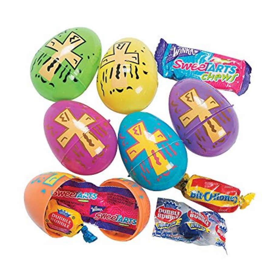Fun Express Candy Filled Religious Easter Eggs (Set of 24) Easter Hunt and Party Supplies for $19 Fun Express Candy Filled Religious Easter Eggs (Set of 24) Easter Hunt and Party Supplies for $19