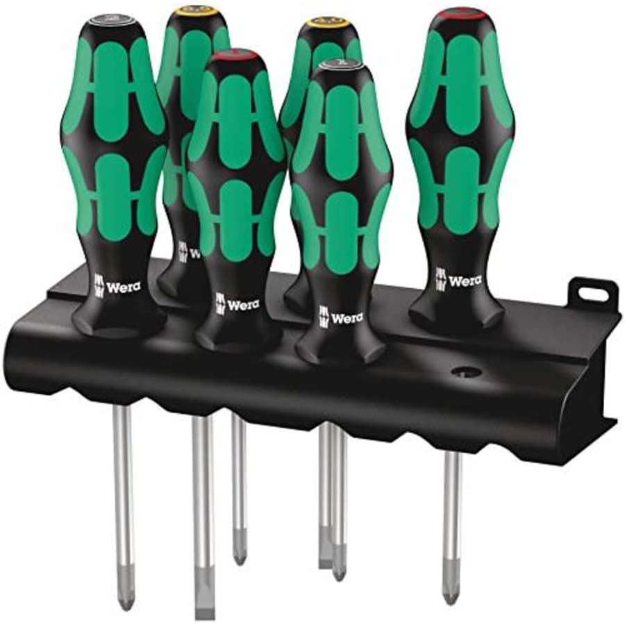 Wera Kraftform Plus Lasertip 335/350/355/6 6-Piece Professional Screwdriver Set (SL/PH/PZ) for $38 Wera Kraftform Plus Lasertip 335/350/355/6 6-Piece Professional Screwdriver Set (SL/PH/PZ) for $38