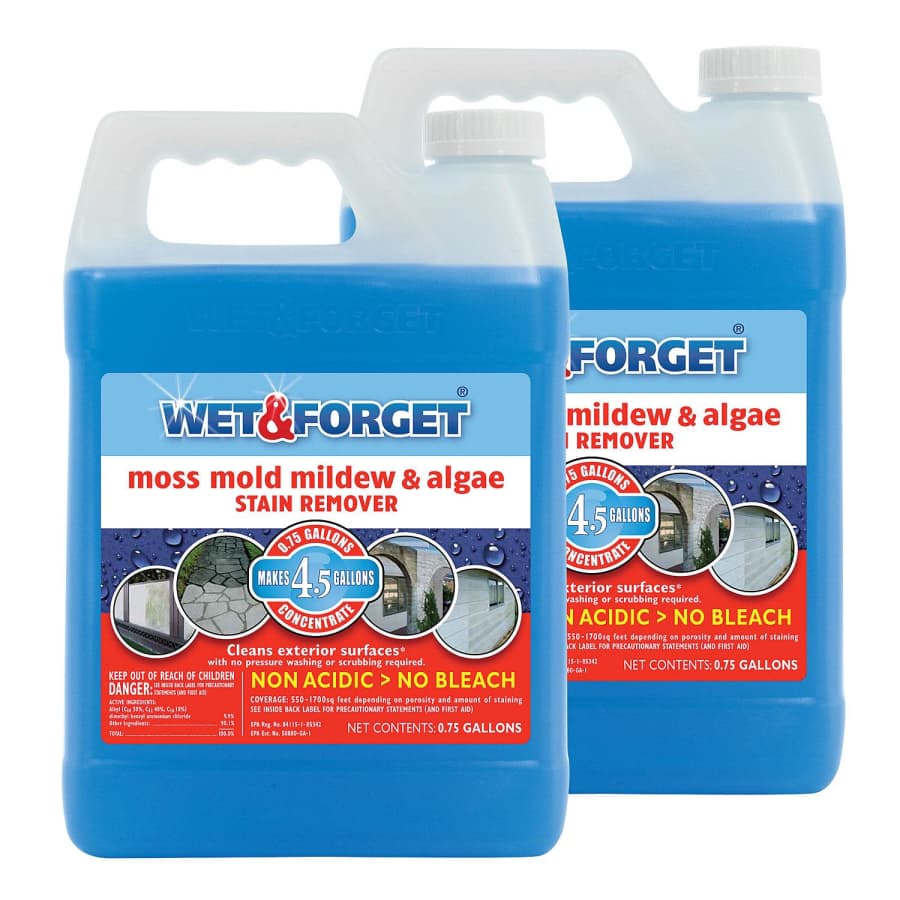 Wet & Forget Moss, Mold, Mildew, & Algae Stain Remover .75-Gallon 2-Pack from $25 Wet & Forget Moss, Mold, Mildew, & Algae Stain Remover .75-Gallon 2-Pack from $25