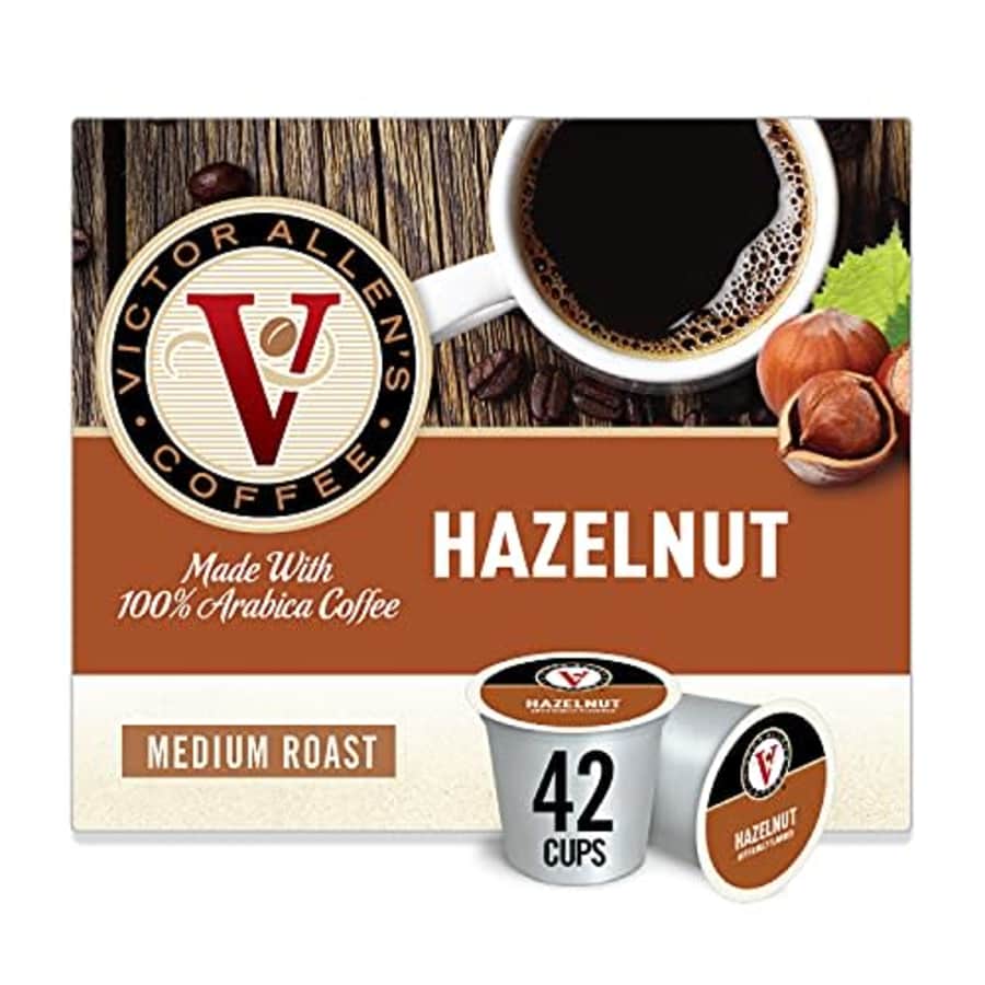 Victor Allen's Coffee Hazelnut Flavored, Medium Roast, 42 Count, Single Serve Coffee Pods for for $17