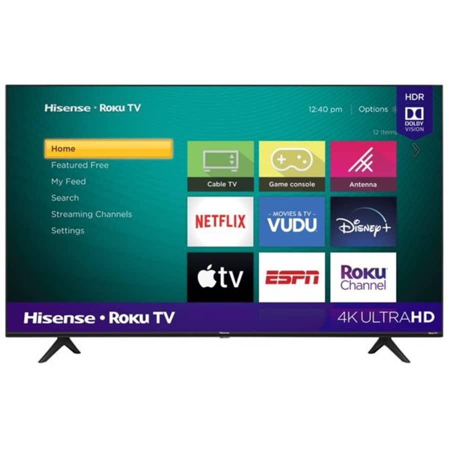 Hisense R6 Series 58R6E3 58" 4K HDR LCD UHD Roku Smart TV for $298 Hisense R6 Series 58R6E3 58" 4K HDR LCD UHD Roku Smart TV for $298