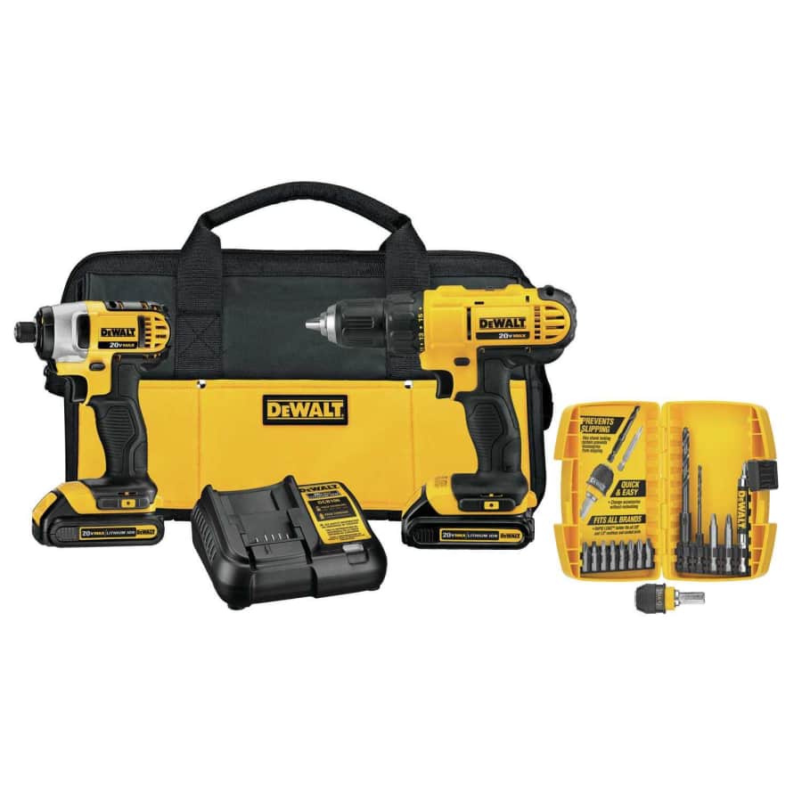 DeWalt 20V Max Cordless Drill/Driver Combo Kit w/ 15pc Rapid Load Set for $169 in cart for members DeWalt 20V Max Cordless Drill/Driver Combo Kit w/ 15pc Rapid Load Set for $169 in cart for members