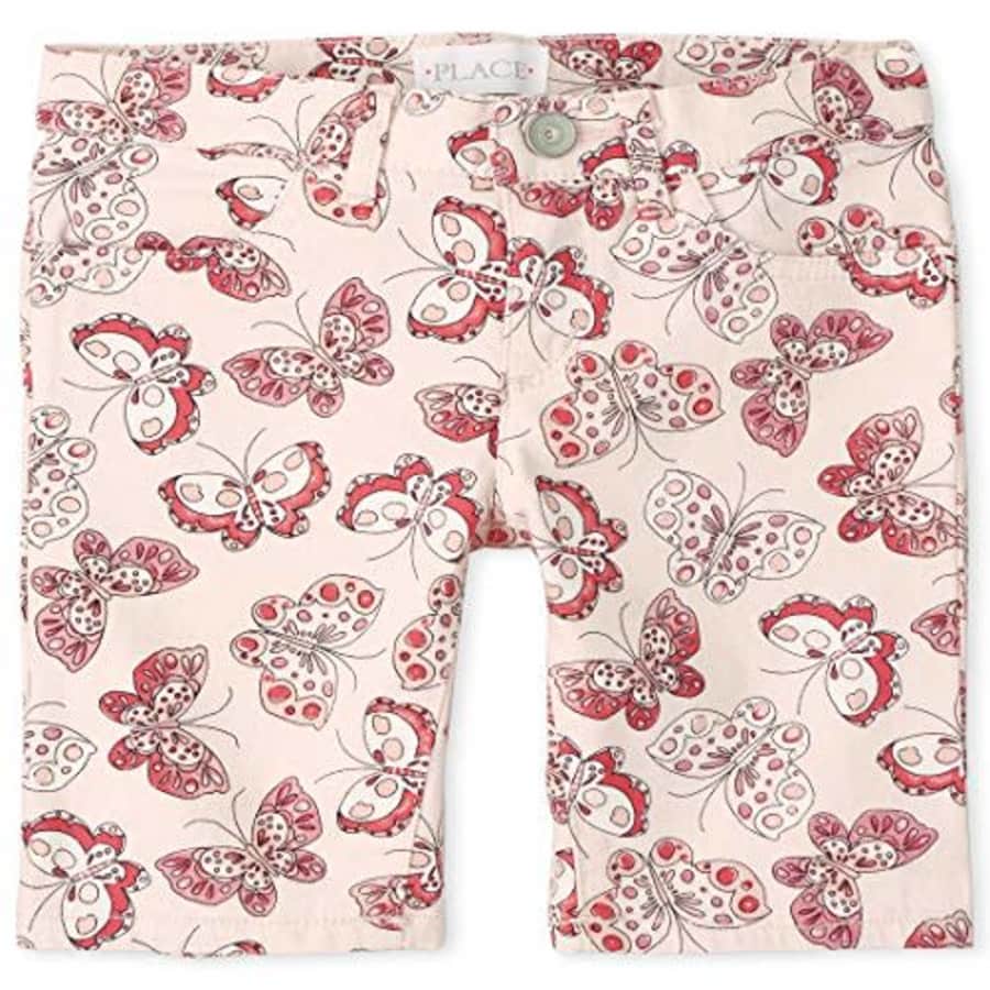 The Children's Place Girls' Plus Denim Skimmer Shorts, Rosebud, 8P for $13