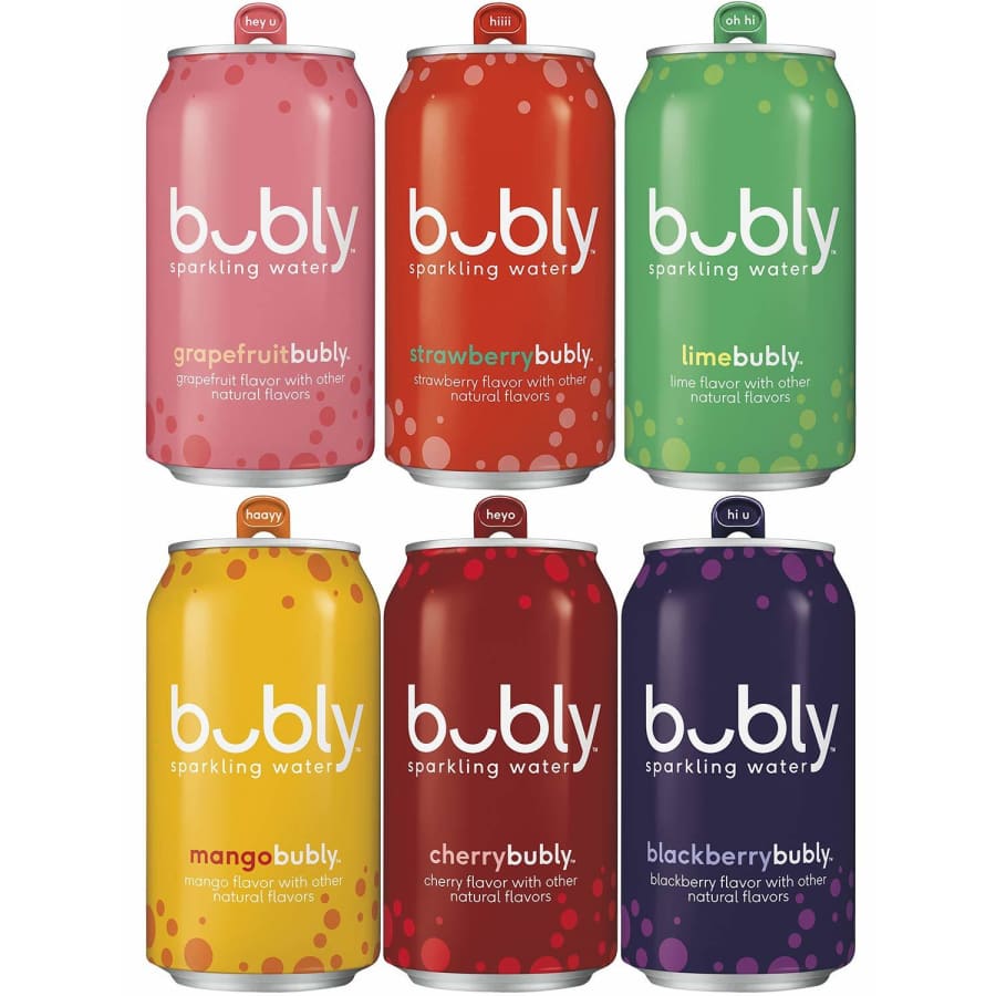 bubly Variety Pack Sparkling Water 18-Pack for $7 bubly Variety Pack Sparkling Water 18-Pack for $7